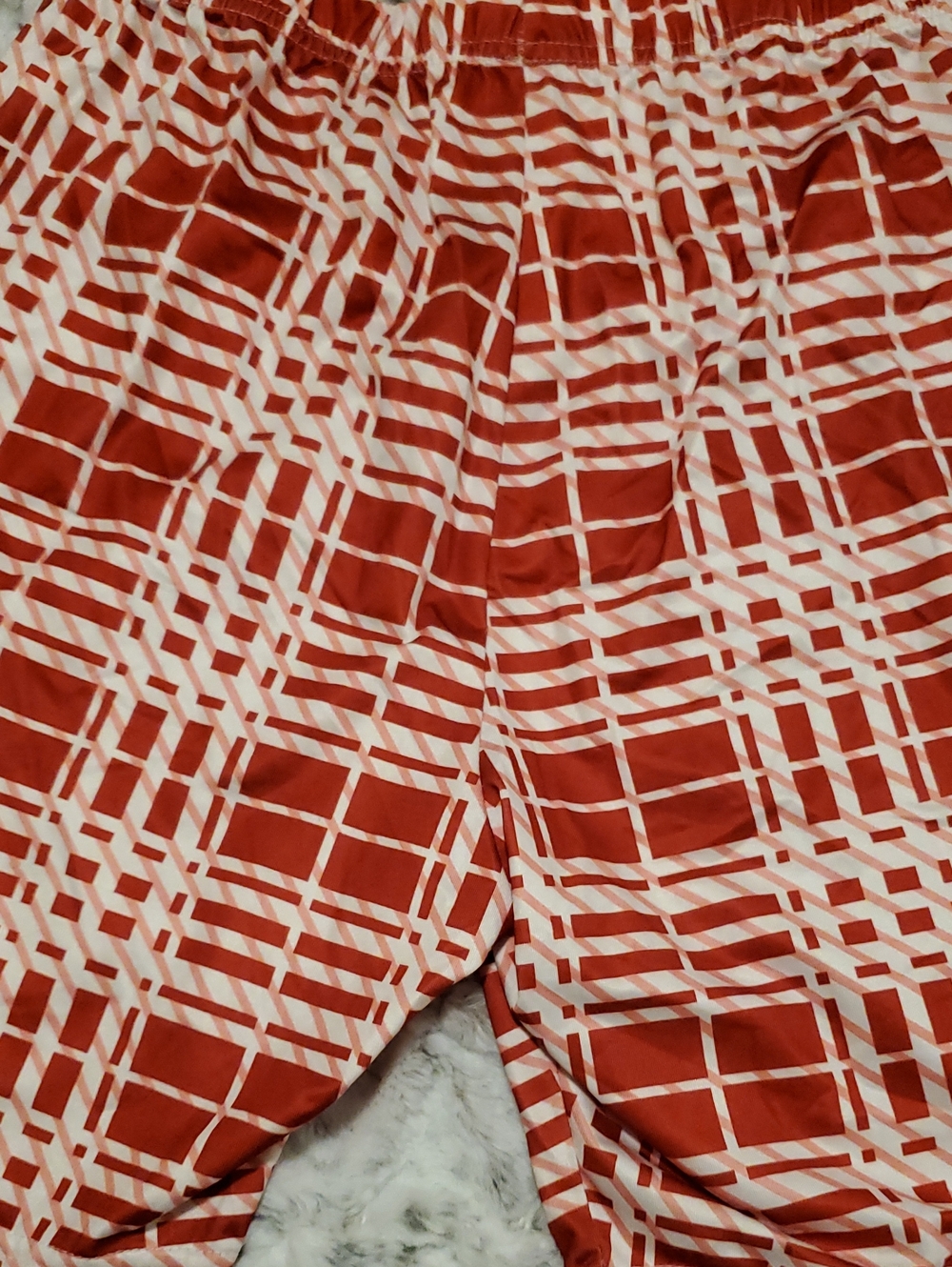 Kids Red Plaid Athletic Shorts